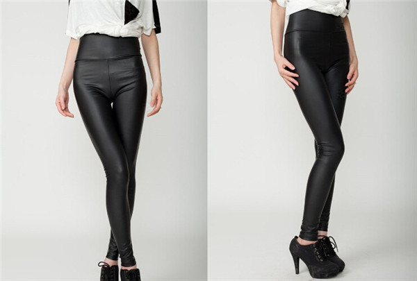 Fashion High Quality Women Leather Look Leggings (SR8207)