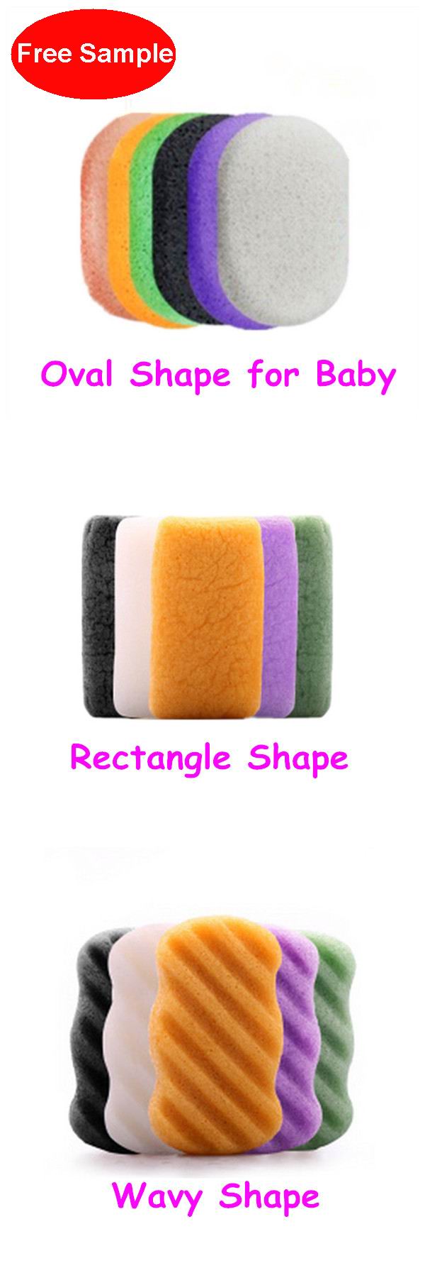 100% Natural Konjac Sponge for Bath Cleansing