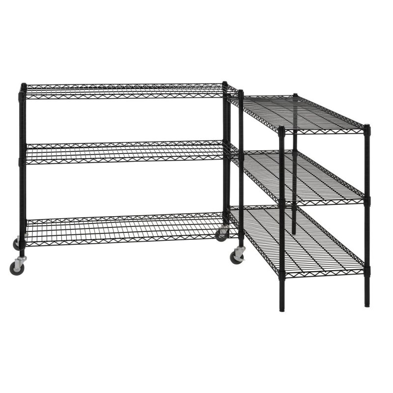 NSF Multifunction Adjustable Epoxy Metal Wire Display Shelving Unit