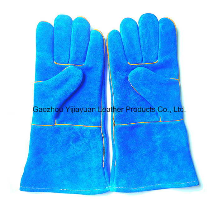 Cow Split Leather Welding Gloves with Kevlar Stitching