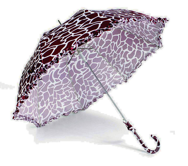 Straight Automatic Water Ripple Printing Satin Umbrella