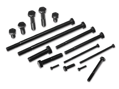 Part Threaded Hex Head Bolt with Black Coating (ASME B18.2.1)