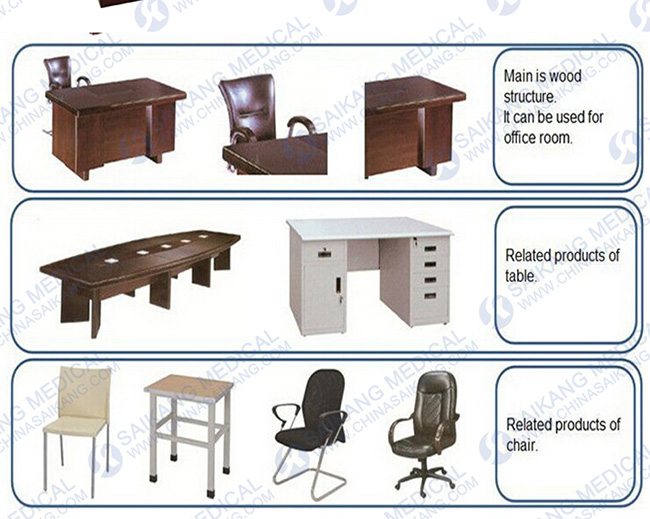 Executive Manager Hospital Wooden Office Table Design (CE/FDA/ISO)