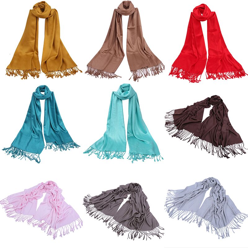 Fashion 100% Pashmina Solid Long Scarf Wholesale