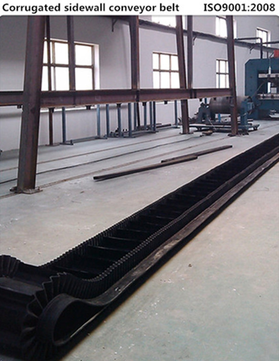 Ep100~Ep400 Sidewall Corrugated Rubber Conveyor Belt