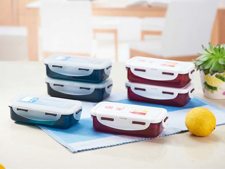 Square PP Plastic Food Container with Locks