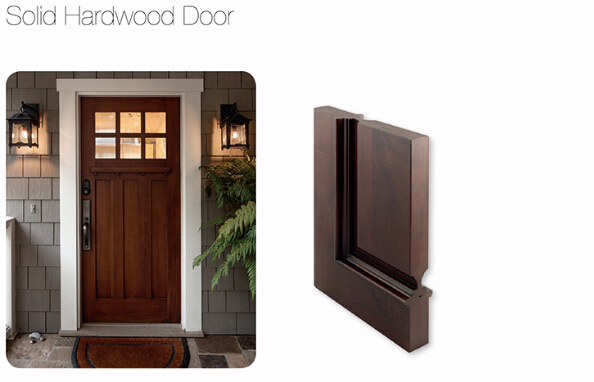 Contemporary Modern Style Exterior Solid Wooden Front Door Design