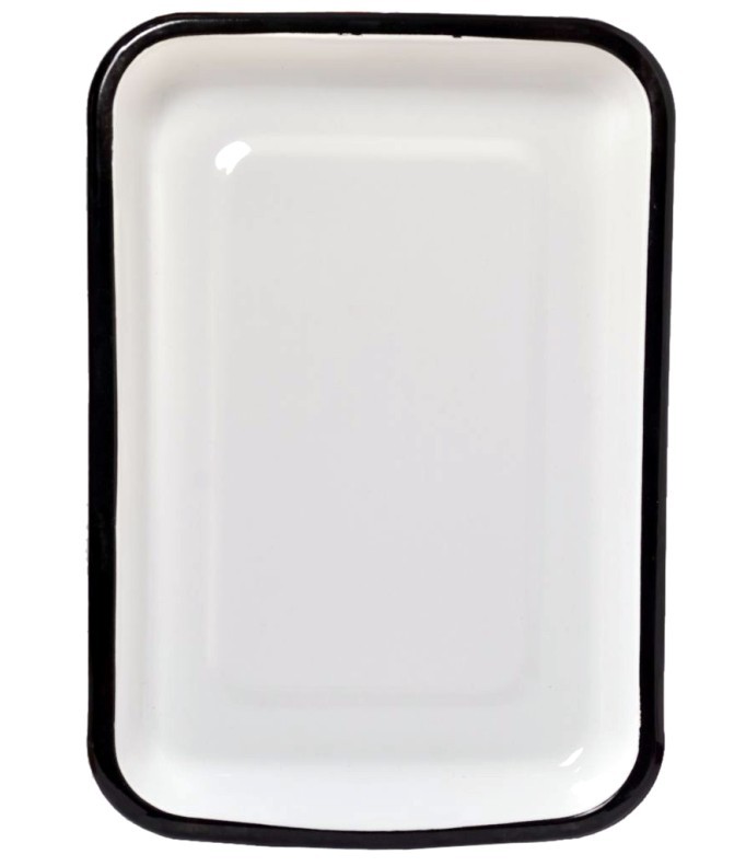 (LONGFEI) Modern Stylish Rectangle Shape Enamel Frying Tray/ Food Plate