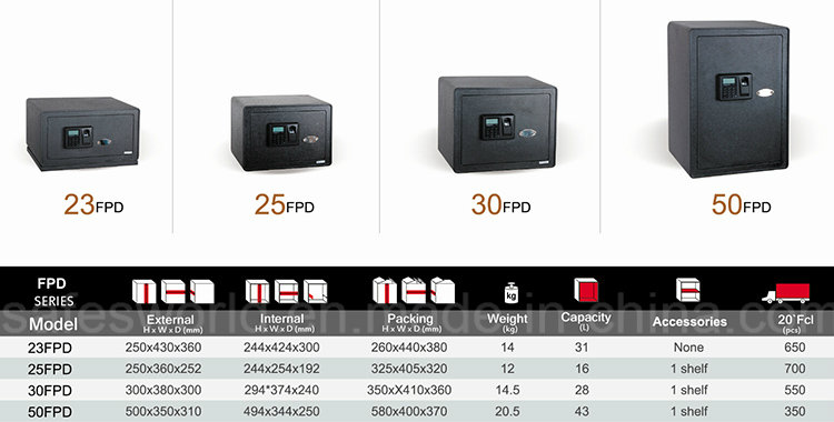 23fpd Fingerprint Safe for Hotel Home Use