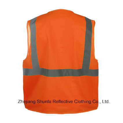 En20471 Standard High Visibility Workwear Safety Vest with Pocket