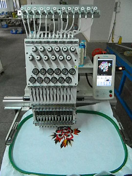 Single Head Cap and T-Shirt Embroidery Machine with 12 Needles