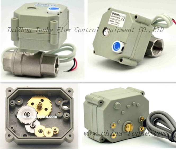 1/2'' 304 Stainless Steel Electric Actuator Motorized Valve for Water Treatment (T15-S2-B)