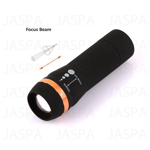 Plastic Zoom 1W LED Flashlight (13-1K1210)