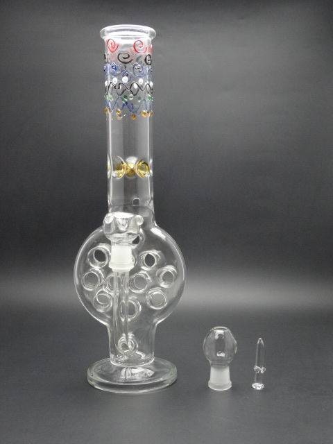 Patterned Glass Water Pipe Wholesale with 18.8mm Joint and Swiss Perc