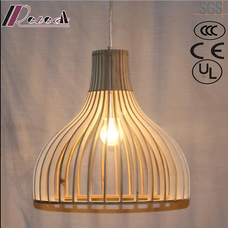 Fashion Simple and Wood Hollow Pendant Lighting with Bar