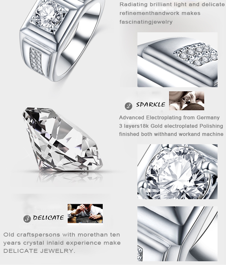 Men's Big Ring Bijouterie Male Wedding Jewelry (CRI0406-B)