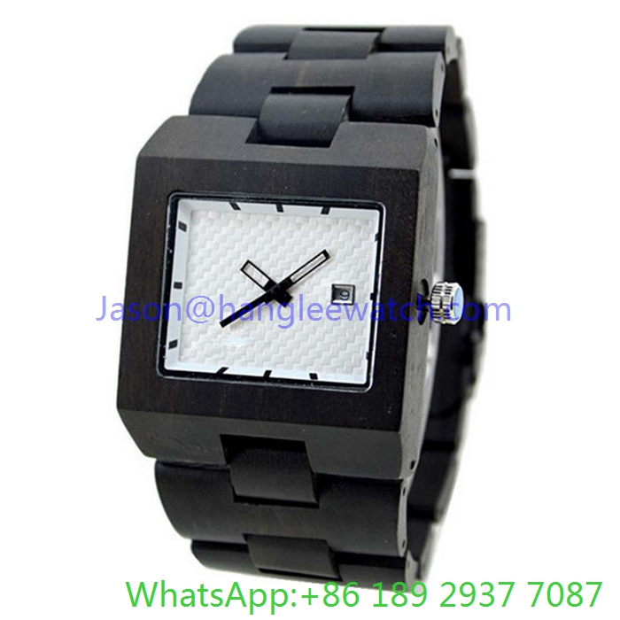 Fashion Square Wood Watch and Wooden Band for Man (Ja-150110)