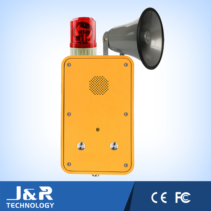 Handsfree Weatherproof Telephone with Horn/Beacon, Outdoor Broadcasting Telephone