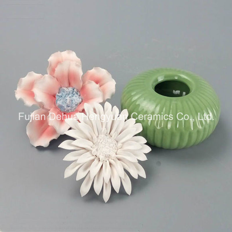 Ceramic Perfume Bottle Burner with Flower Cap