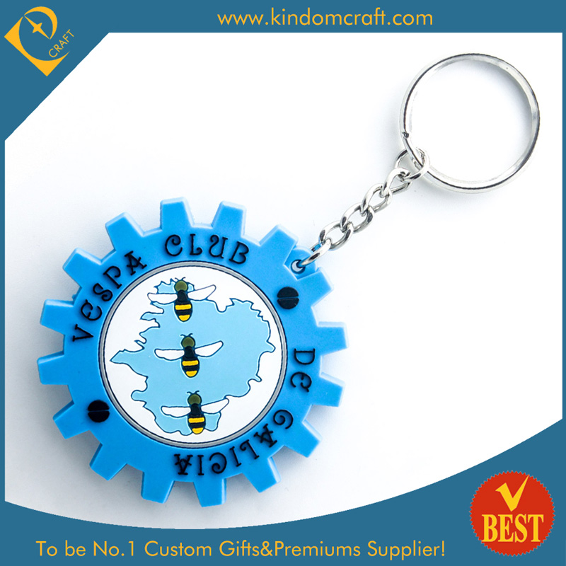 China Customized Die Casting PVC Key Chain in Special Design with High Quality