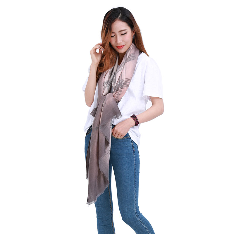 2016 New Design Gradient Color Polyester Scarf