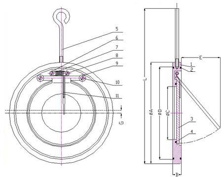 Wafer Type Single Plate Swing Check Valve Dn25-Dn400