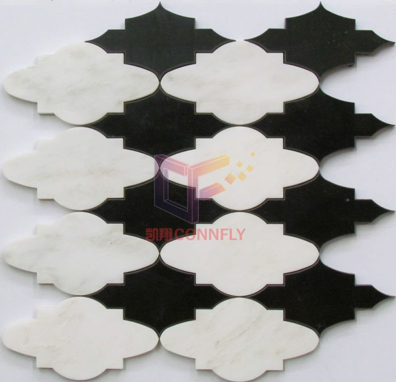 Marble Made Water-Jet Cutting Mosaic Tile (CFW72)