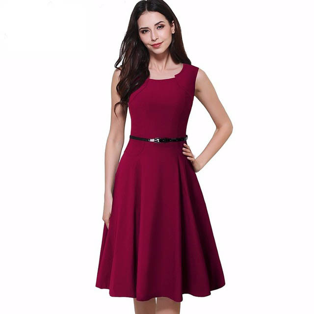 Ladies Office Dress Sleeveless Dresses