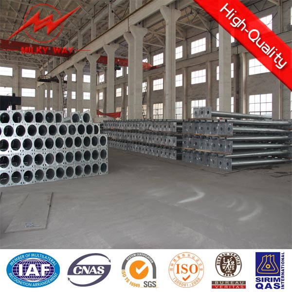 19m Octagonal Shape Electrical Power Pole Parts with Bitumen Treatment