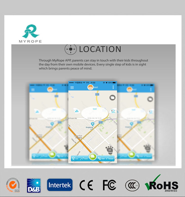 High Quality GPS GSM Watch Tracker with Ce, RoHS FCC Certificate