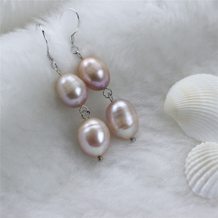 Snh Real Freshwater Gold Plated Pearl Jewelry Set