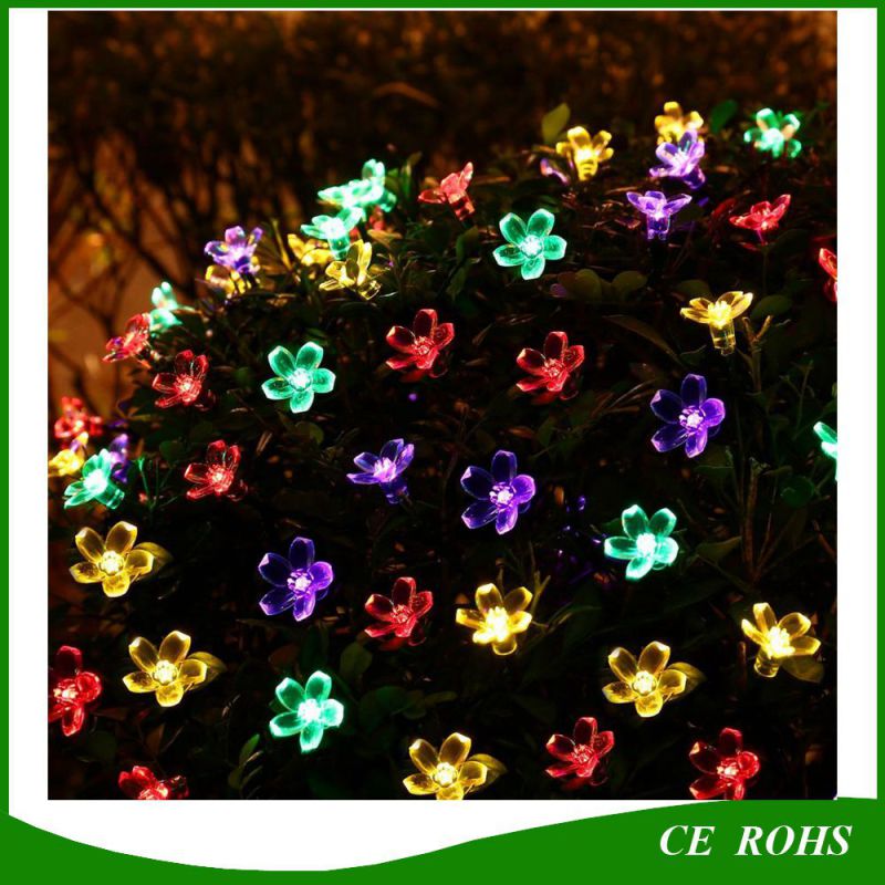 Outdoor Solar String Lights 21FT 50 LED Blossom Flower Fairy Light for Garden Patio Wedding Party Bedroom Christmas Decoration