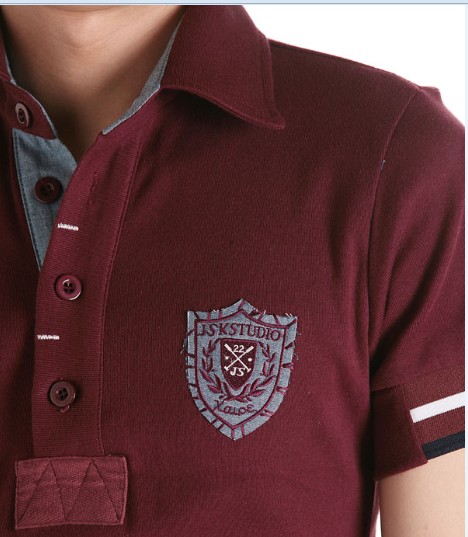 Fitted Design Men's Fashion Cotton Wholesale Embroidered Polo T-Shirt