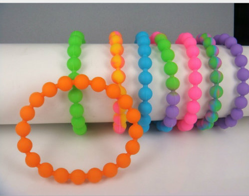 Rubber Beaded Bracelet, Fashion Silicone Wristband (GZHY-SW-018)