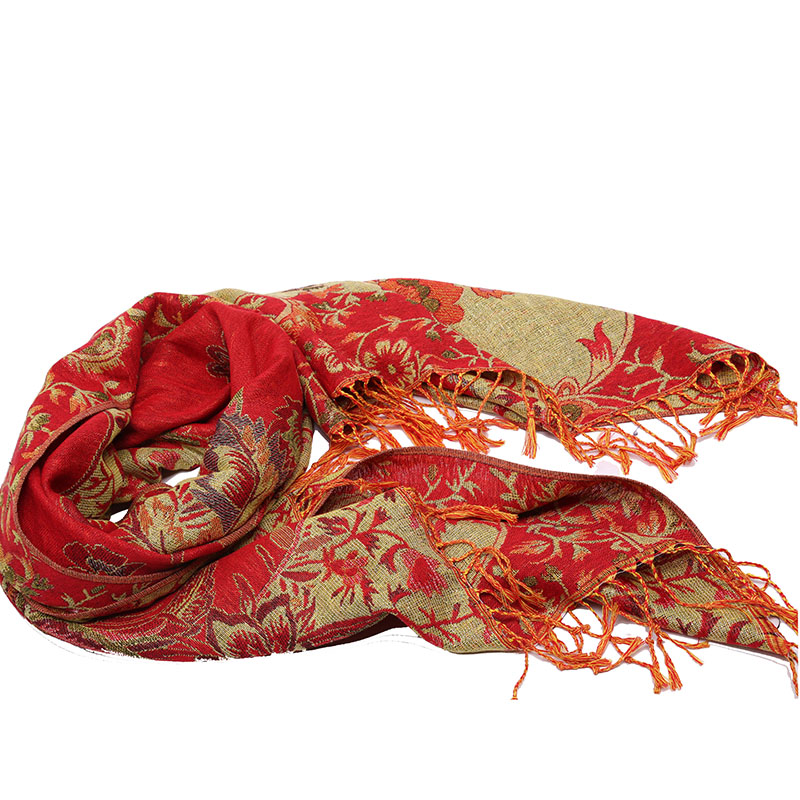 Fashion Turkey Ethnic Style Jacquard 100% Polyester Scarf