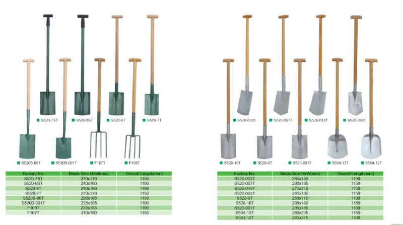 Fiberglass Handle Shovel Spade Fork Garden Tools