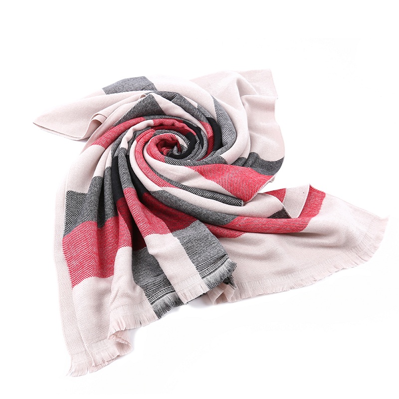 Women Cashmere Pashmina Plain Jacquard Fashion Scarf