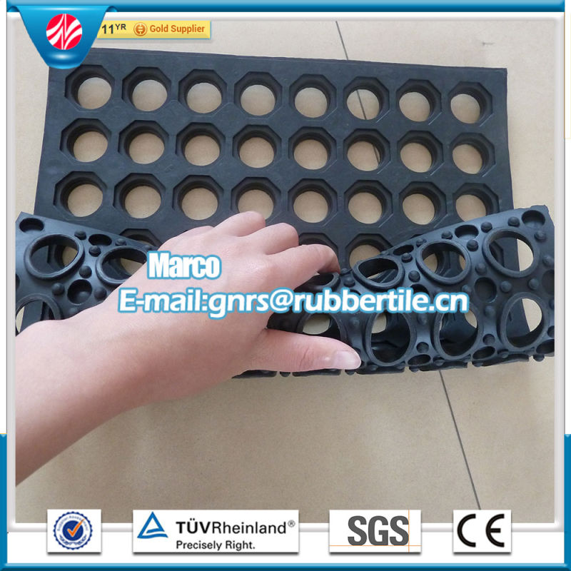 Interlocking Rubber Mat, Colorful Rubber Mat, Drainage Rubber Mat, Anti-Slip Kitchen Mats