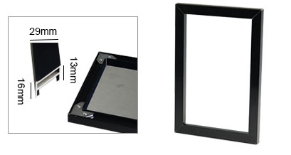 Thin Edge Metal Photo Frame-Black Color for Wunderboard HD Metal Photo Panels