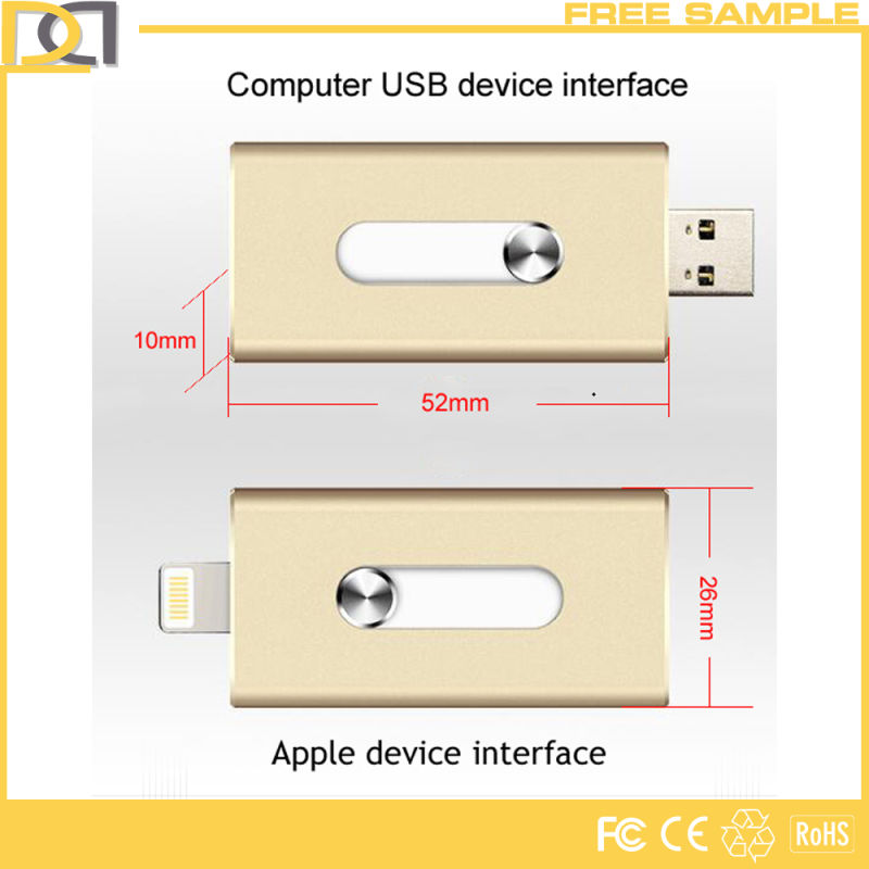 Promotional Custom Metal OTG USB Flash Drive for iPhone