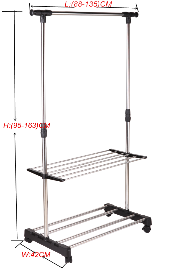 Outdoor Stand Drying Rack Garment Hanger with Shelf (Ys482)