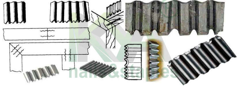 Two Corrugated Fasteners as Joiner for Furnituring