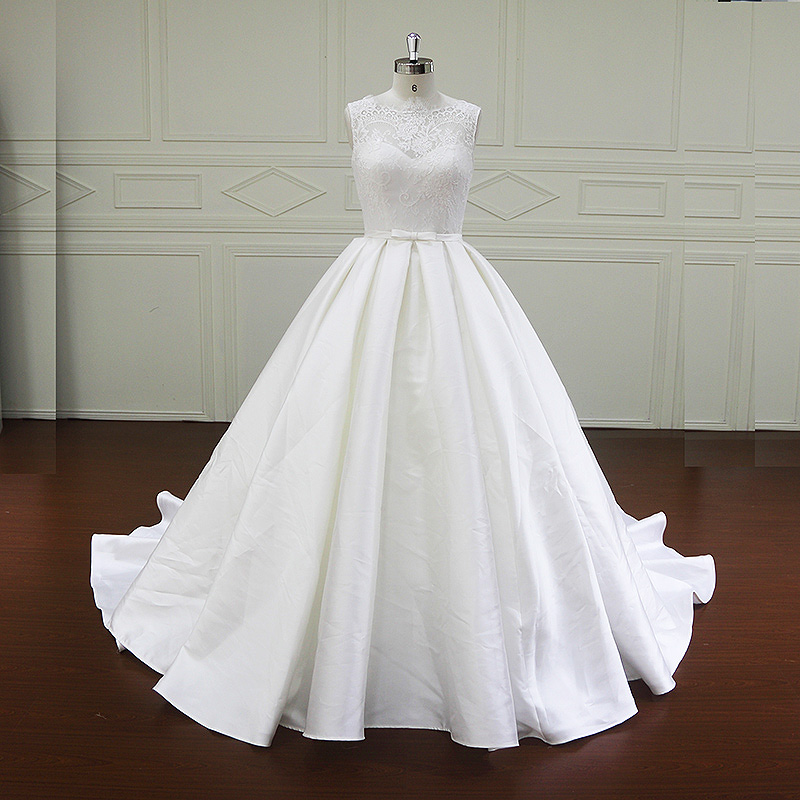 New Arrival Pretty Sweetheart Mikado Ball Gown Wedding Dress