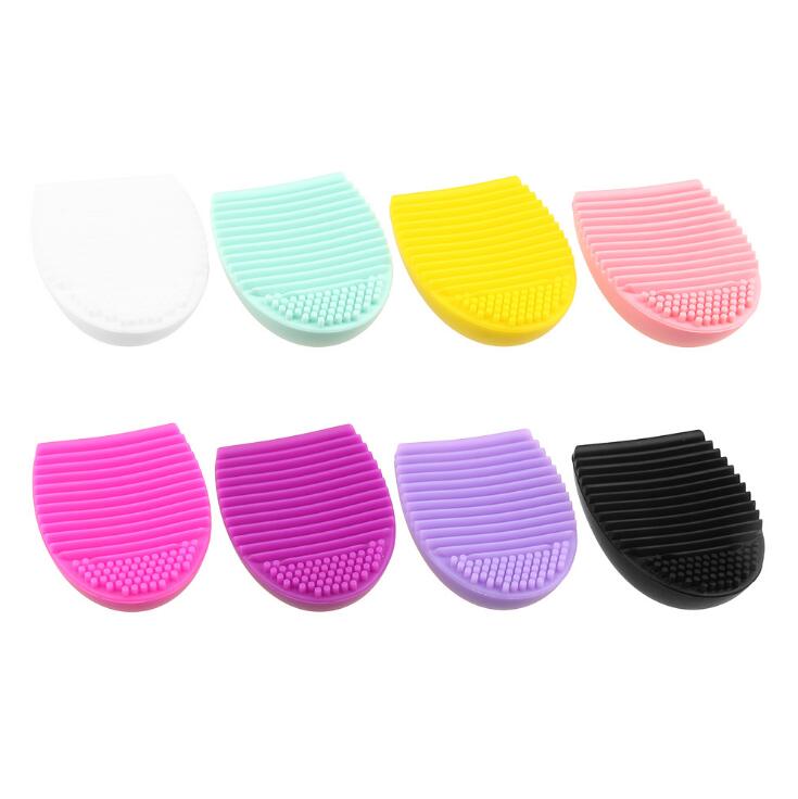 Practical Egg Shape Silicone Cosmetic Cleaning Brush