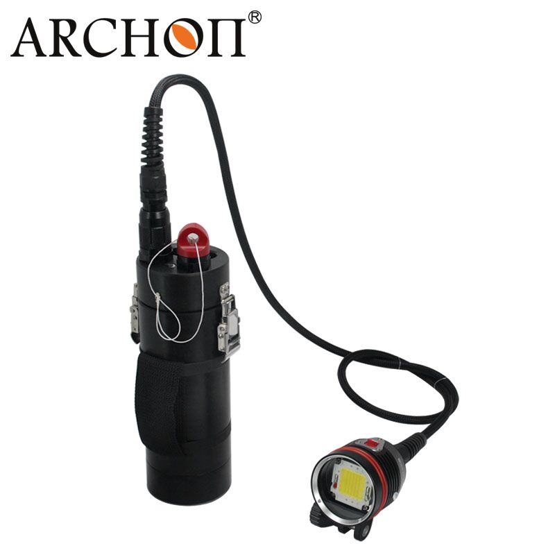 Max 200watts Waterproof 100m Dive Torch with Red Color Light for Diving Video