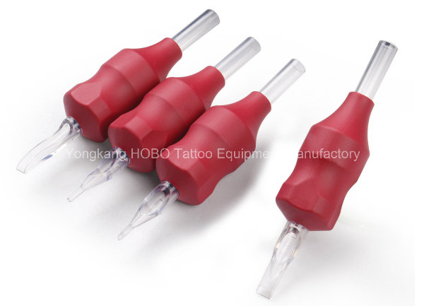 Wholesale 25mm Red Disposable Tattoo Tubes with Clear Tips