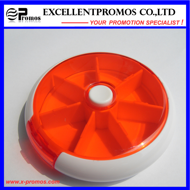 Round Shape High Quality Logo Customized Pillbox (EP-038)