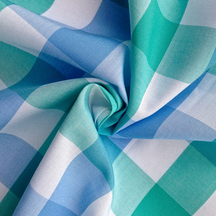 100%Cotton Yarn Dyed Plaid Shirting Fabric (QF13-0217)