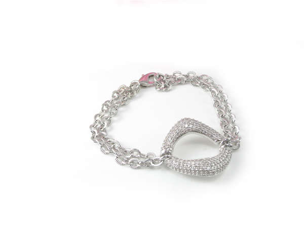 Silver Bracelet Fashion for Women Chain CZ Bracelet Bt6555
