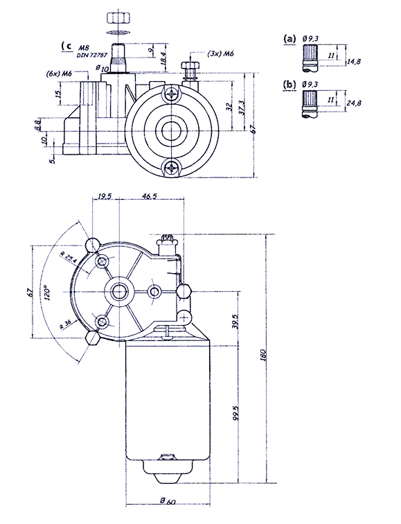 40W Windshield Wiper Motor